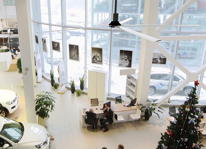 Ventilatore HVLS per luoghi commerciali