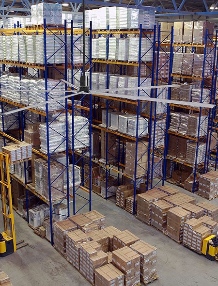 HVLS large industrial fan installation in warehouse