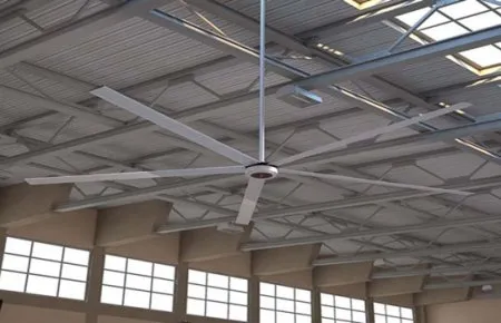 Ventilador HVLS em ação