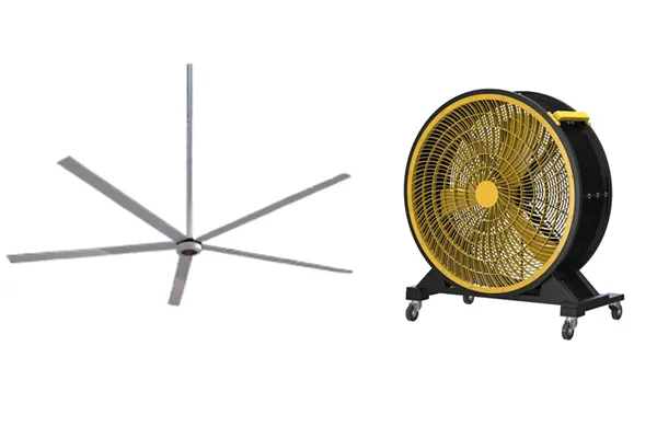 Industrial Floor Fan vs Industrial Ceiling Fan